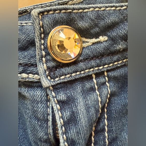 L.A. Idol Blue Jeans size 11 w34  L 32 blue straight - Picture 9 of 16